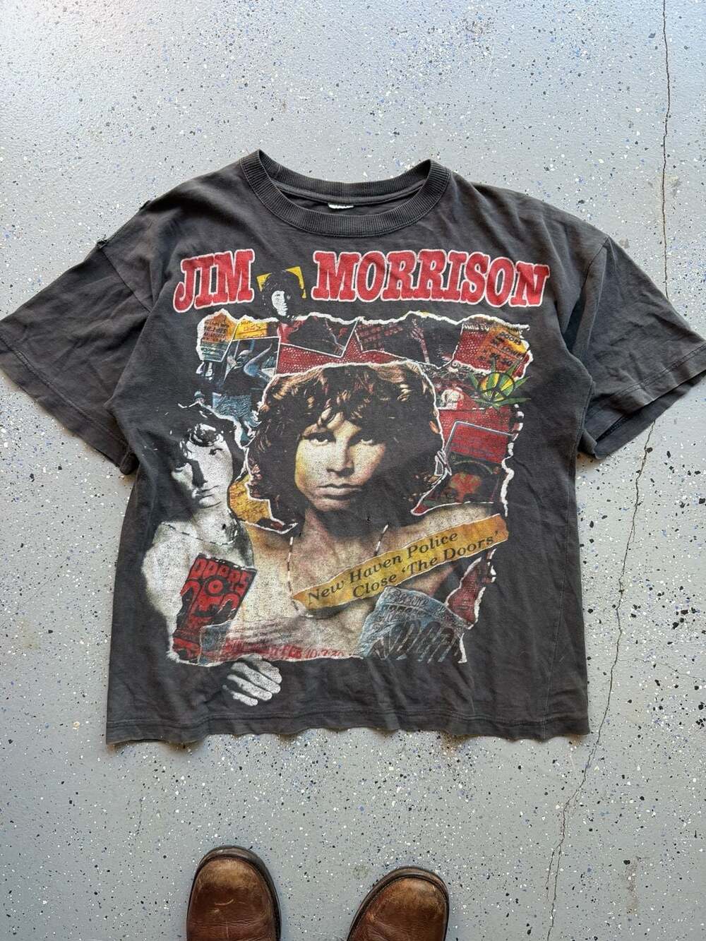 RARE Vintage 90s The Doors Jim Morrison MOSQUITO HEAD STYLE Graphic Tee Shirt